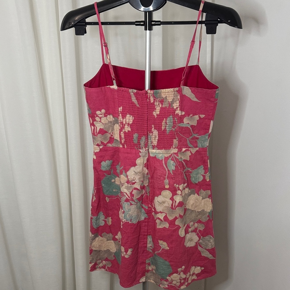 Sunday Best By Aritzia Mini Dress Floral Linen Cotton Blend Sz Small Summer - Picture 3 of 7